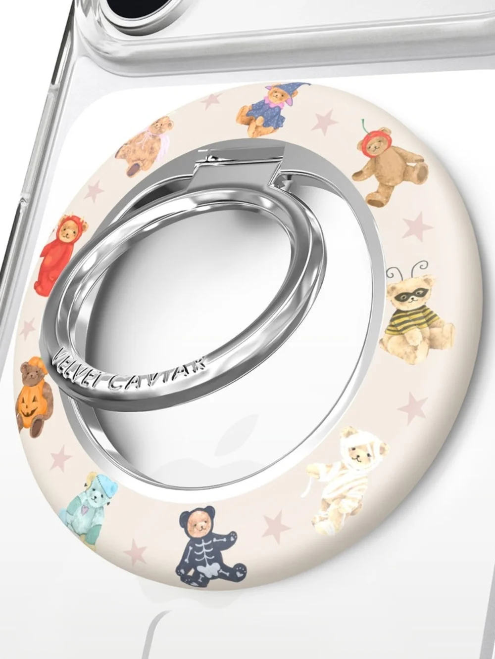 Velvet Caviar Teddy Scare Glitter MagSafe Grip Ring Bear Halloween